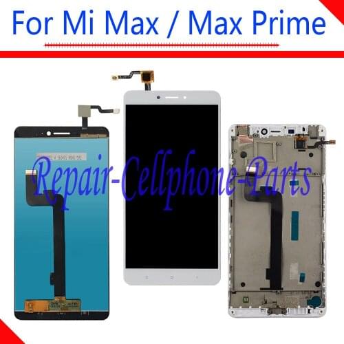Black / White 6.44 inch New Full LCD Display + Touch Screen Digitizer Assembly + Frame Cover For Xiaomi Mi Max / Max Prime