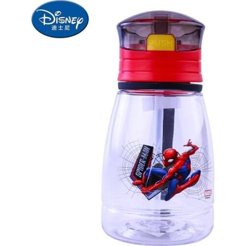 Disney cartoon transparent Drink cup childrens fashion portable straw cup student hand cup drop-proof leak-proof cup