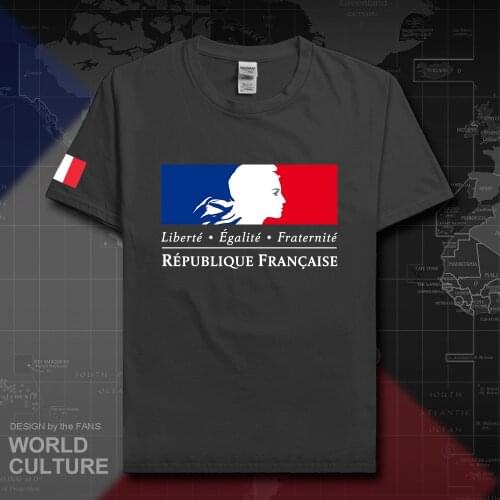 France French Republic t shirt man jerseys t-shirts nation team tops cotton meet fans streetwear fitness casual tees new FRA 20