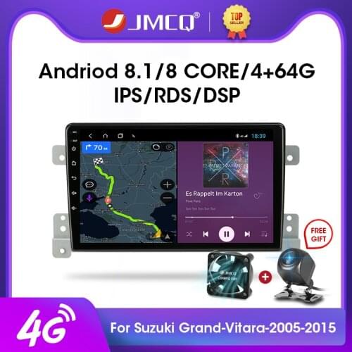 JMCQ 9" Android 9.0 2G+32G 4G+WiFi DSP Car Radio Multimedia Video Player For Suzuki Grand Vitara 2005-2015 Navigation GPS 2 din
