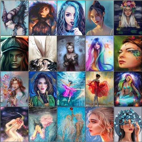 Full square cuadros 5d diamond painting kit 3D Woman color butterfly ballet complet Cross stitch dirll drawing mosaic embroidery
