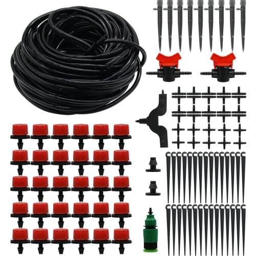 Garden Irrigation Set 108 Pcs 20m 4 / 7mm Hose DIY Gardening Sprinkler Head Hose Bracket Fast Interface Hole Puncher Plug Tee