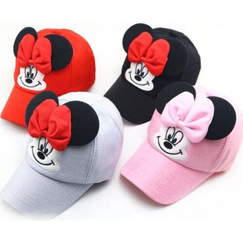 New Four Seasons Minnie Boys Girls Baseball Cap Cute Cartoon Childrens Cap Adjustable Hat