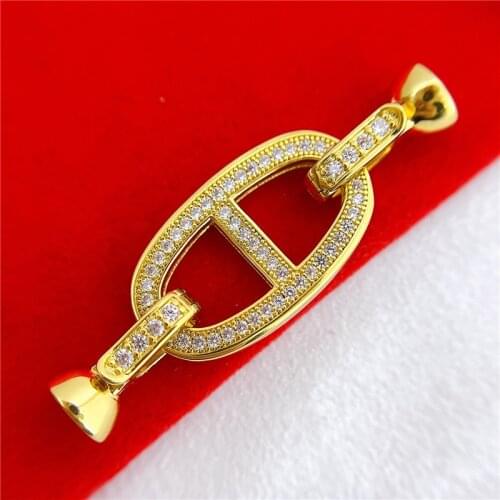 Wholesale DIY Natural Stones Beads Jewelry Making Accessories Silver/Gold/Rose Gold Metal Connector Clasps Findings