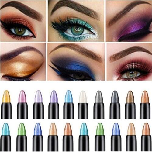 16 Colors Pearlescent Eyeshadow Pencil Shiny Lip Pencil Long Lasting Waterproof Gel Pen Sexy Charming Lady Eye Makeup Cosmetics