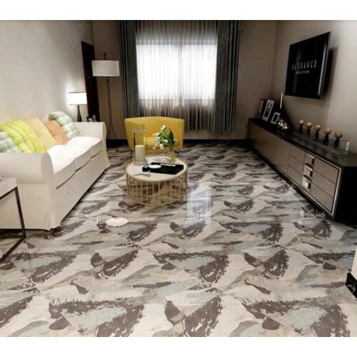 PVC Marble tiles abstract water marble non-slip waterproof self-adhesive 3D floor sticker tiles bathroom 3D wallpaper