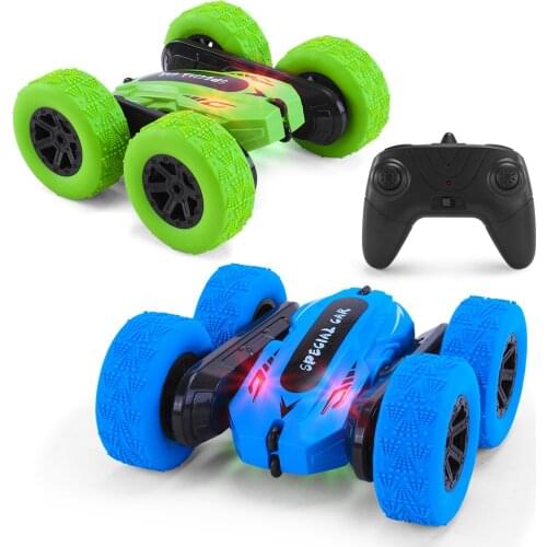 Rc Car For Jjrc Q95 Remote Control Stunt Car Double-sided Dump Truck With Light 2.4g Funny Birthday Gift For Kids Boys