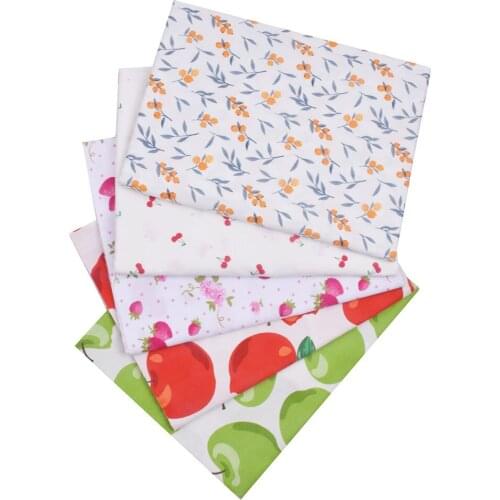 100% Cotton Cherry Apple Fruit Twill Fabric For Baby&Child,Patchwork Cloth, Sewing Quilting Bed Sheet Needlework Materials