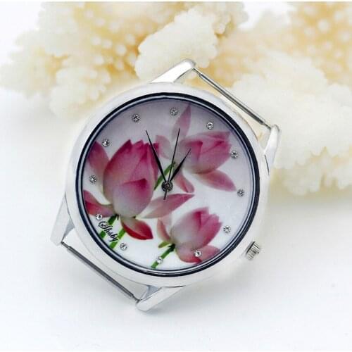 Shsby Diy Personality Watch Header New Style Silver Flower Head With Cloth Strap Watch Accessories 21~30