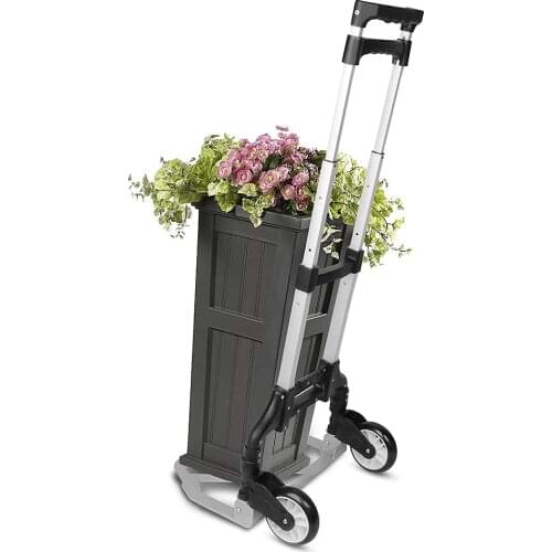 160 lbs Folding Hand Truck Wheel Barrow Cart Trolley for Shopping Delivering