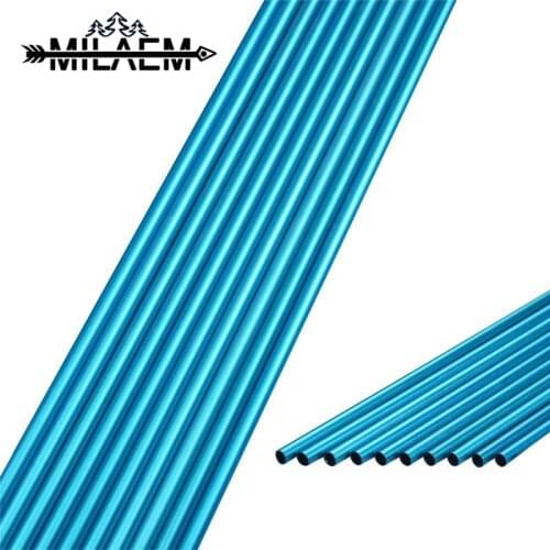 12 Pcs Spine 500 Aluminum Fiber Arrow Shaft For DIY Arrows 30 inch Length OD7.6mm ID6.2mm Archery Bow Arrows Accessories