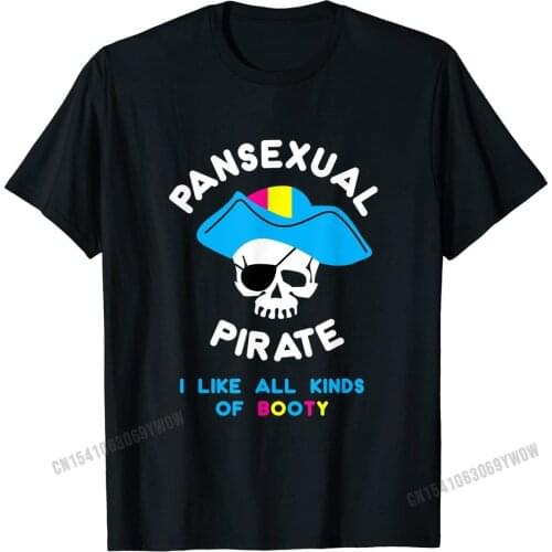 Funny Pansexual Pirate Booty Shirt LGBTQ Pride Gift Summer Tops Tees Cotton Youth T Shirts Summer Prevailing