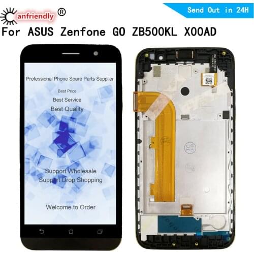 For ASUS Zenfone GO ZB500KL X00AD LCD Display+Touch Screen Digitizer with frame Assembly Replacement For Asus ZB500KL lcd