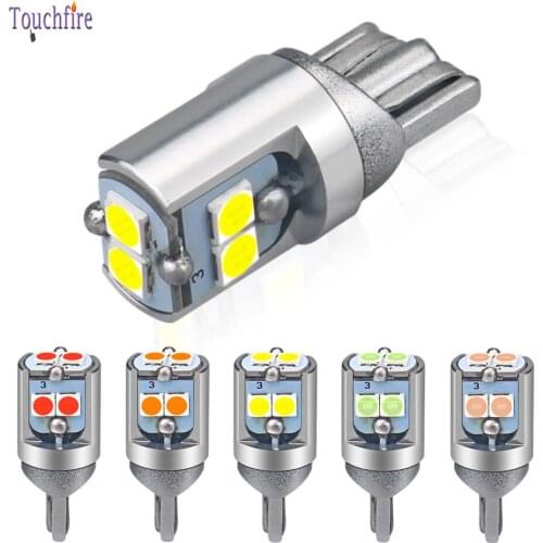100PCS Auto T10 W5W 194 168 3030 6SMD LED Canbus Car Bulb Reading Dome Interior Side Marker Light White Amber DC-12V Wholesale