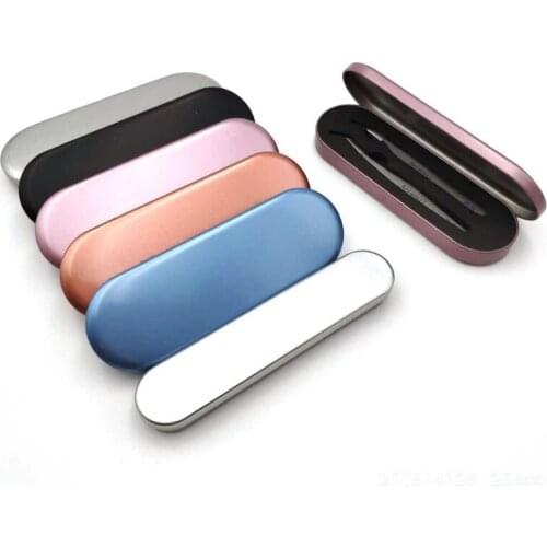 300 PCS Portable Eyelash Tweezer Storage Box Lash Toos Case Metal Pen Holder With Lining