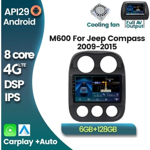4G LTE Android 10 Multimedia Stereo Car DVD Player for JEEP Compass Patriot 2010 2012 2013 2014 2015 2016 Navigation GPS Radio
