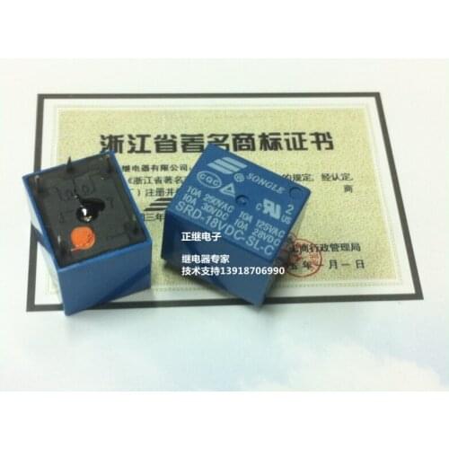 5pcs/lot Relay SRD-18VDC-SL-C 5PIN 10A 250V T73 New and original
