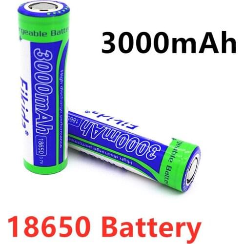 3.7V 18650 3000mAh Battery 30A High Discharge 18650 Rechargeable Batteries for Flashlight Tools Battery