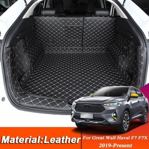 Car Styling Custom Rear Trunk Mat For Great Wall Haval F7 F7X 2019-Present Leather Waterproof Auto Cargo Liner Pad Accessory