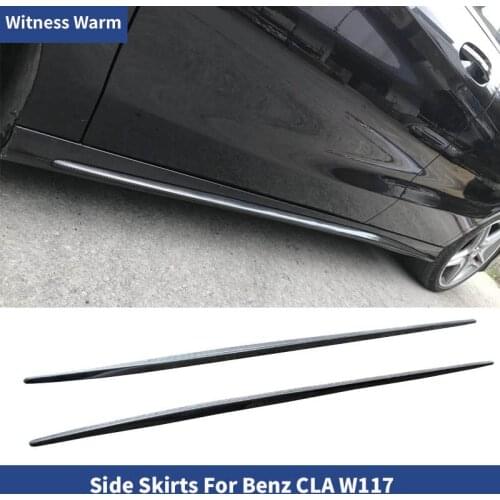 Carbon fiber side skirts apron body kits fit for Mercedes Benz CLA W117 CLA180 CLA250 CLA200 2014 2015