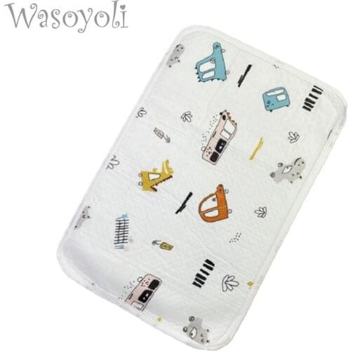 1 Piece Wasoyoli Newborn Baby Changing Pads 30*45cm Kids Portable Reusable Cotton Diaper Infant Pushchair Waterproof Mat