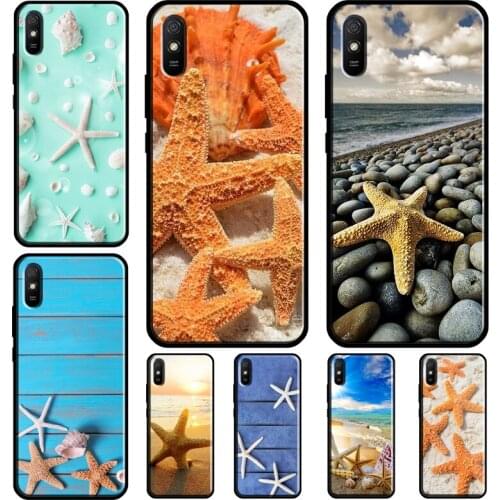 Summer Beach Relax Starfish Ocean Sky Sun Case For Xiaomi Redmi Note 10 Pro 8 9 Pro 8T 9S Cover For Redmi 9T 9 9A K40 9C 7A 8A