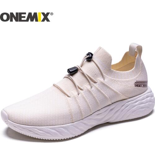 ONEMIX Men Sneakers Breathable Mesh Running Shoes Fashion Shoes Outdoor Sneakers for Womens Slip-On Soft Casual Jogging Shoes