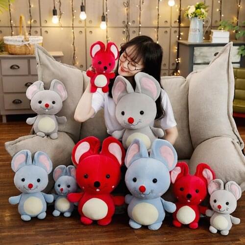 Rat Super Soft Plush Toys Cute Plush Toy Cartoon Mouse Couple Rat Stuffed Doll Birthday Christmas Gift Animal Toy Mascot