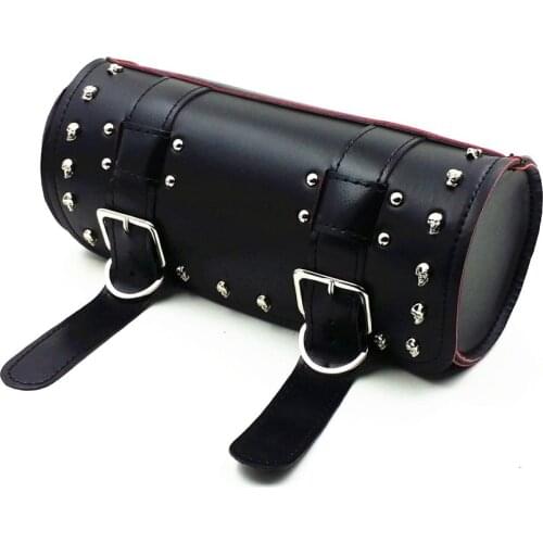 Motorcycle Skull Fork Tool Roll Kit Saddlebag Roll Barrel Cruiser Chopper Bobbe For Harley Honda Kawasaki Suzuki Yamaha