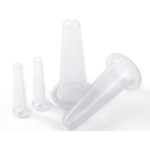 Silicone Massage Cupping Set 2 Facial Cups & 2 Mini Facial Cups Body Massage Helper Skin Care Massage for Face Neck Back Eyes