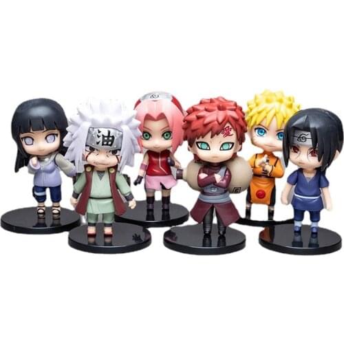 Naruto Shippuden Action Figure Anime Figures Model Itachi Sasuke Q Version PVC 10CM Statue Collectible Toy Figma Doll Gift