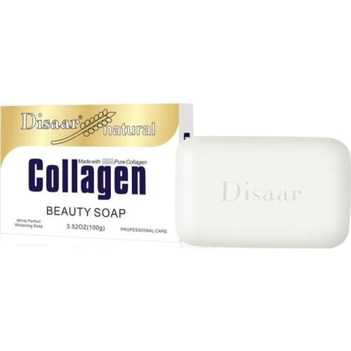 Disaar natural Collagen Beauty Handmade Soap Face Cleanser Face Wash Agents Acne Nourishing Deep Cleaning Facial Skin Care 100g