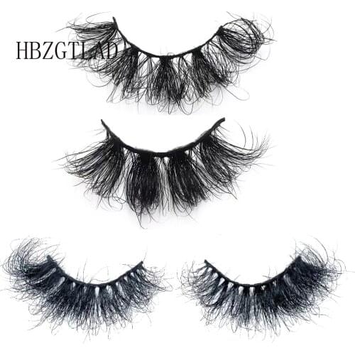 NEW 1pair Mink Eyelashes 25mm Lashes Fluffy Messy 3D False Eyelashes Dramatic Long Natural Lashes Wholesale Makeup Mink Lashes