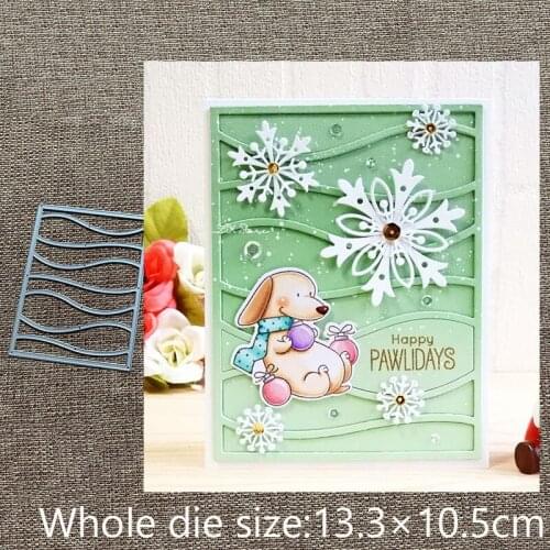 New Design Craft Metal stencil mold Cutting Dies wavy frame decoration scrapbook die cuts Album Paper Card Craft Embossing