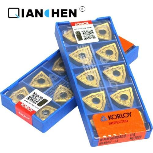 Original Korea Korloy WNMG080404-HA NC3020 WNMG080404-HA PC9030 WNMG080404-HM NC3020 (10pcs/lot) Internal turning tool Inserts