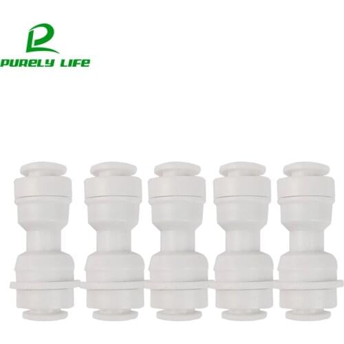 5PCS No buckle 1/4" Bulkhead adapter bulkhead connector;bulkhead union clapboard 1/4" fast joint Water purifier pipe fitting