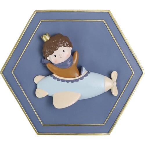 Resin Charms Le Petit Prince Wall Home Decor Nordic Style Childrens Room Wall Hanging Artwork Decors Christmas Gifts