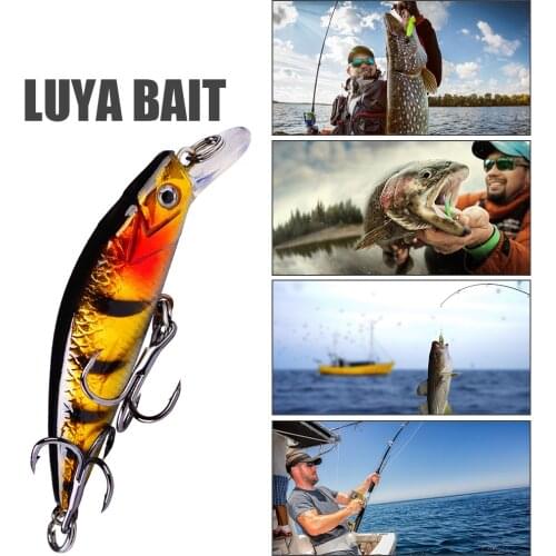 Minnow Fishing Lure 6g 6cm 3D Eyes Crankbait Wobbler Sinking Artificial Plastic Hard Bait Fishing Tackle Tool