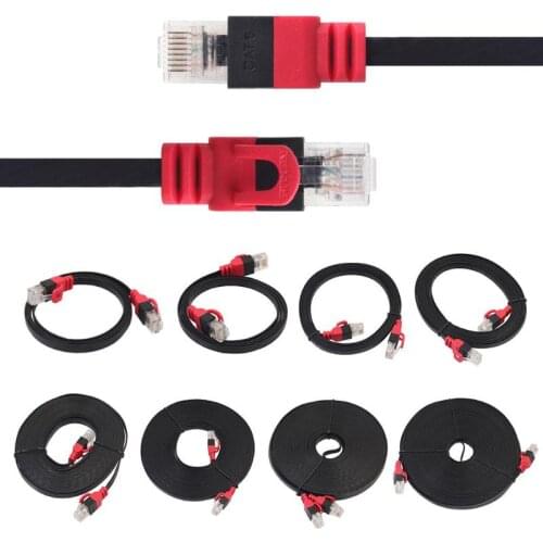 Ethernet Cable Flat Design CAT6 Flat Ethernet Cables RJ45 Lan Cable Networking Ethernet Patch Cord for PC Computer Router