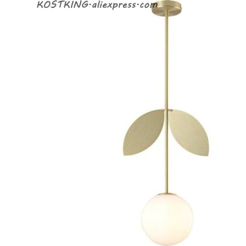 Glass Ball Pendant Lamp Indoor Lightings Nordic Modern Art Decor Glass Bubble Sprout Lamp Living Room Bedroom Hanging Lamp