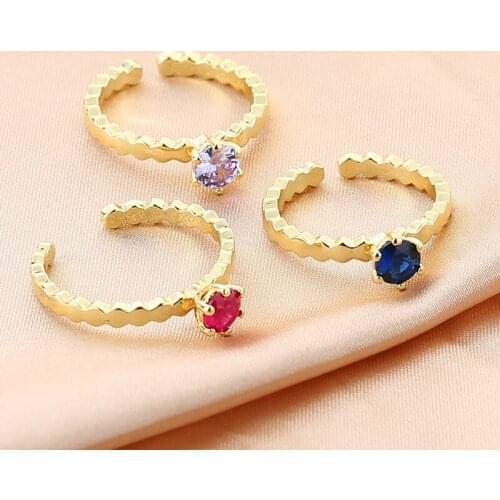 2021 New Fashion Retro Geometric Zircon Opening Adjustable Ring Jewelry Personality For Women Party Accessories Gift Engagement