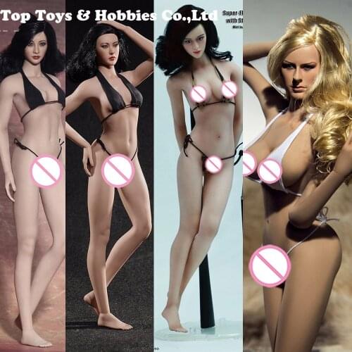 1/6 Sexy Female Super Flexible Seamless Body S16A/S17B Medium Breast Suntan/Pale action figure Doll Toys Without Head