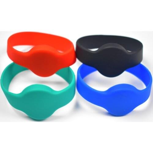 100pcs/lot 13.56Mhz RFID wristband silicone electronic bracelets wrist band NFC smart 1K S50