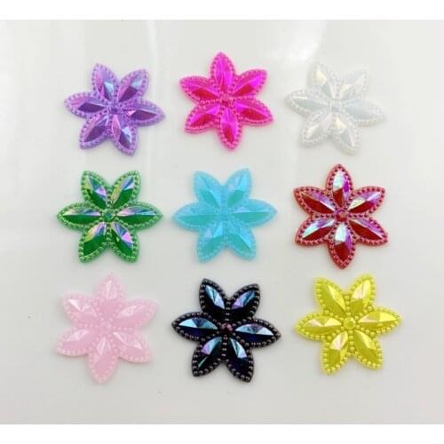 12pcs 25mm flower flat back /DIY jewelry/Craft scrapbook/Festive decorative flowers/ rhinestone applique