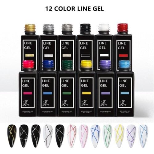 15ml/PC 2021 Nail Art Line Polish Gel Kit For UV/LED Paint Nails Drawing Polish Lacquer DIY Painting Varnish Liner Gel Tool P@89