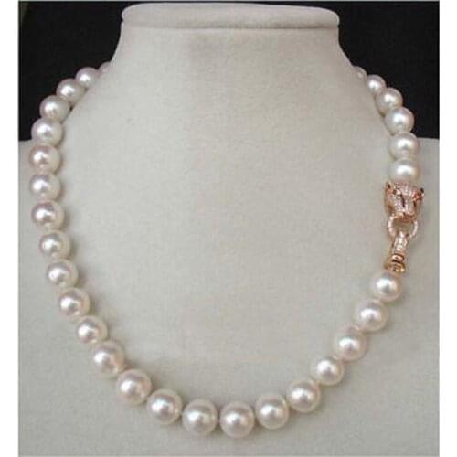 18-19inch 10-11MM AAA++ GENUINE WHITE SOUTH SEA AKOYA PEARL NECKLACE