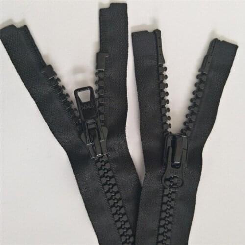 2 Pcs/lot Oversize Plastic Resin YKK Zipper Black Double Open End for Coat Jacket Sewing Accessories