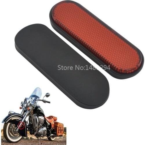 2x Motorcycle Red Reflector Reflective Sticker Plastic Dirt Bikes ATV Car Truck Universal New Front And Rear Applicable