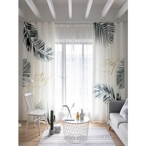 2021 New Ins Style European Fresh and Simple Modern Light Luxury Net Red Curtains Curtains for Living Dining Room Bedroom