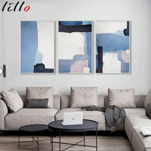 Retro abstract painting image, irregular color, printed poster, canvas, bedroom, wall art, can be customized